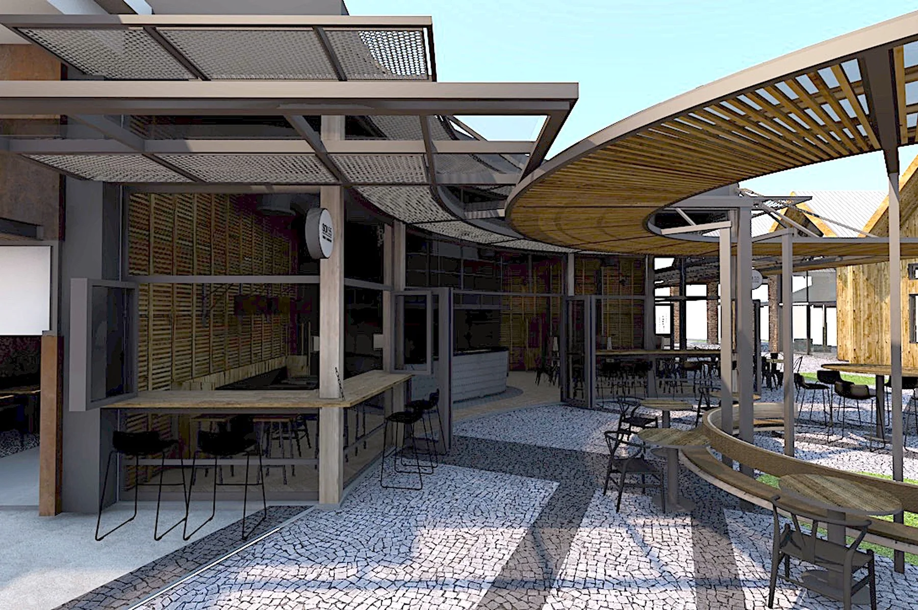 Soi 55 outdoor roof structure completed by Country Kitchens