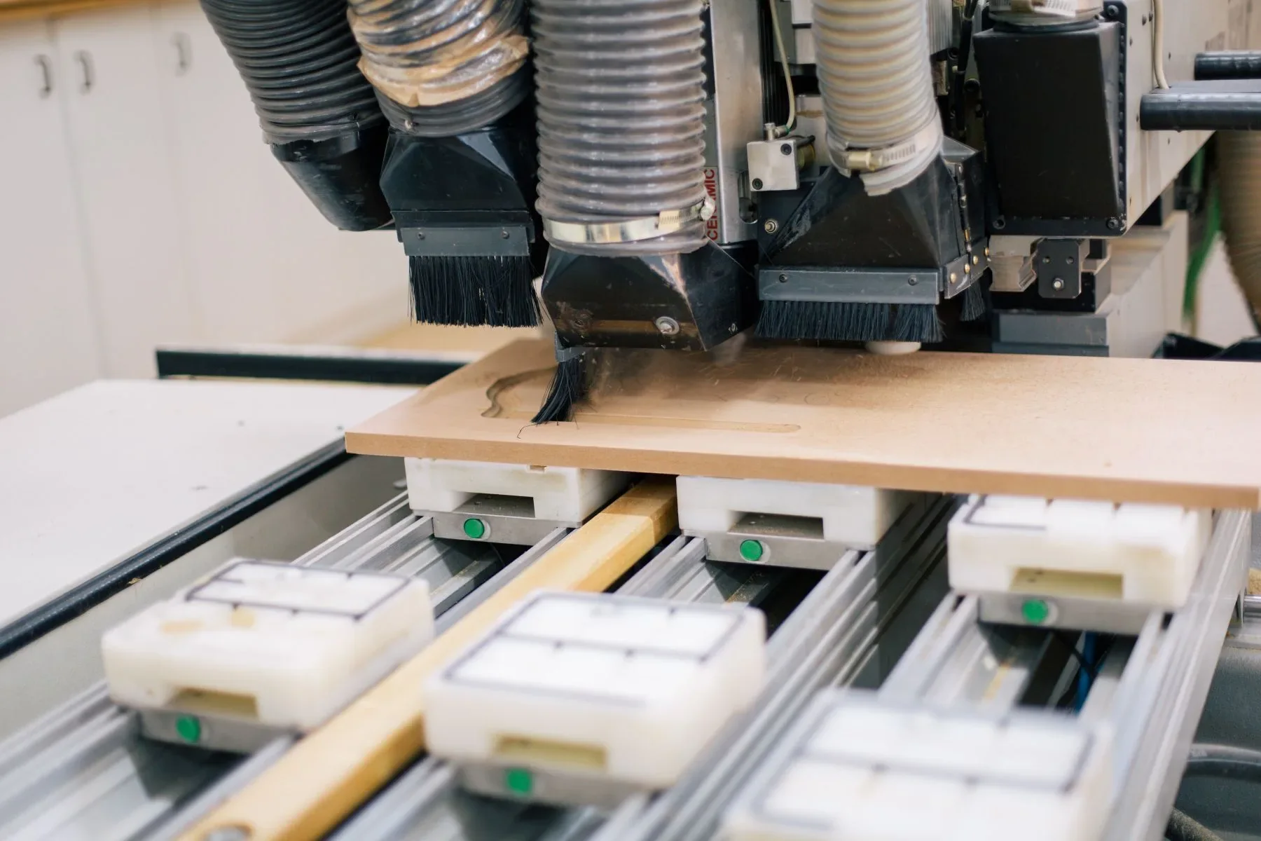 CNC machine shaping timber, used as temporary reference photography